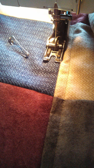 Flannel patchwork baby quilt