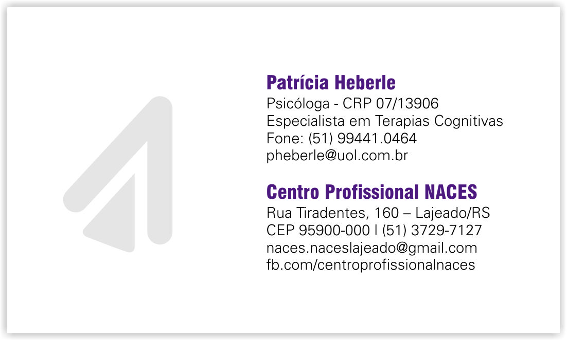cartão de visita naces núcleo de assessoria e consultoria em