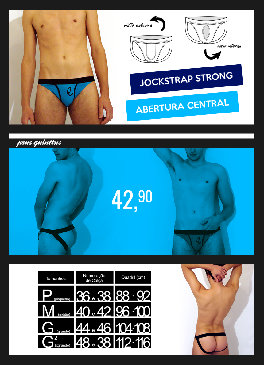 Cueca Jockstrap (Suporte Atlético) Aberta Vermelha Prus Quinttus