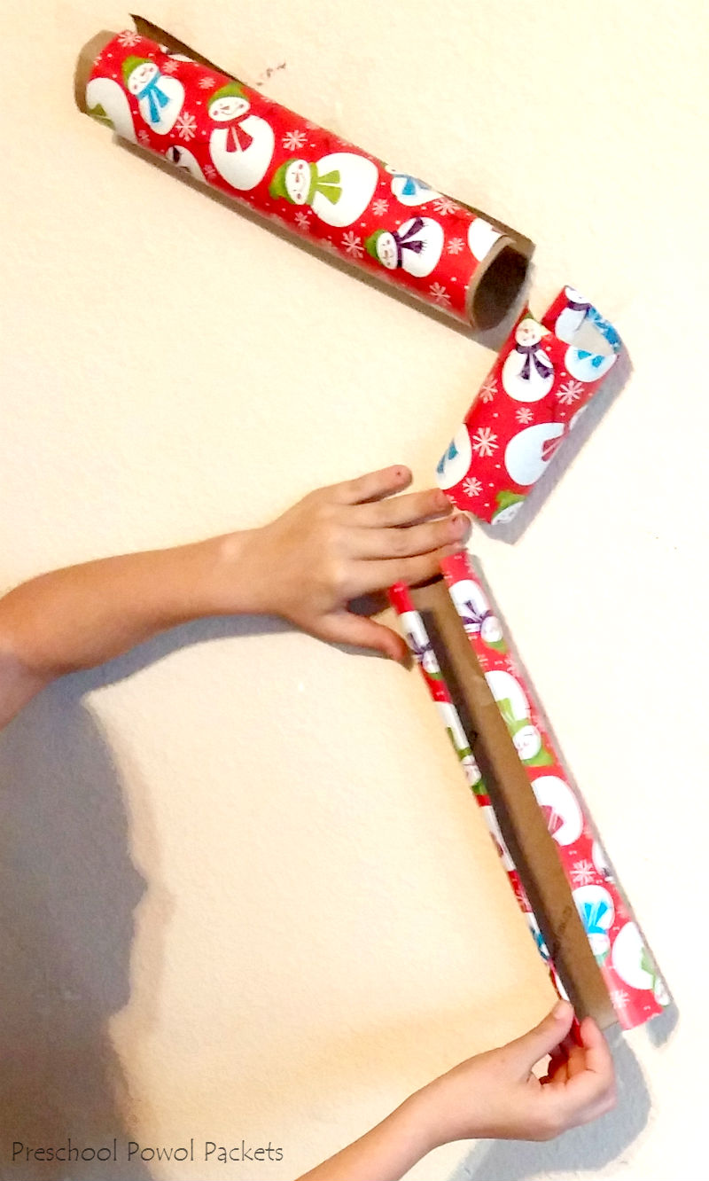 Wrapping Paper Cardboard Tube Marble Run STEM Challenge Preschool