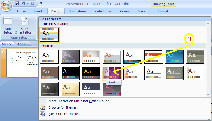 more themes on microsoft office online