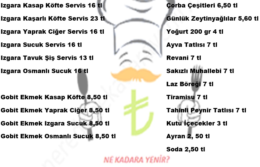 GİRİT BORANİ RESTORAN ÜÇYOL İZMİR MENÜ FİYAT LİSTESİ Ne Kadara Yenir?