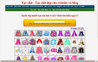 Tạo Chữ Đẹp Online