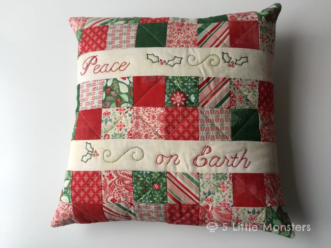 Christmas Fabric. Christmas Quilting Squares. Christmas Pillow