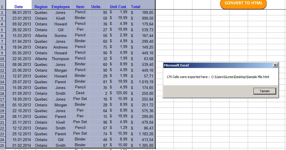 Converting Excel Data To HTML Table - Hints And Tips About Technology