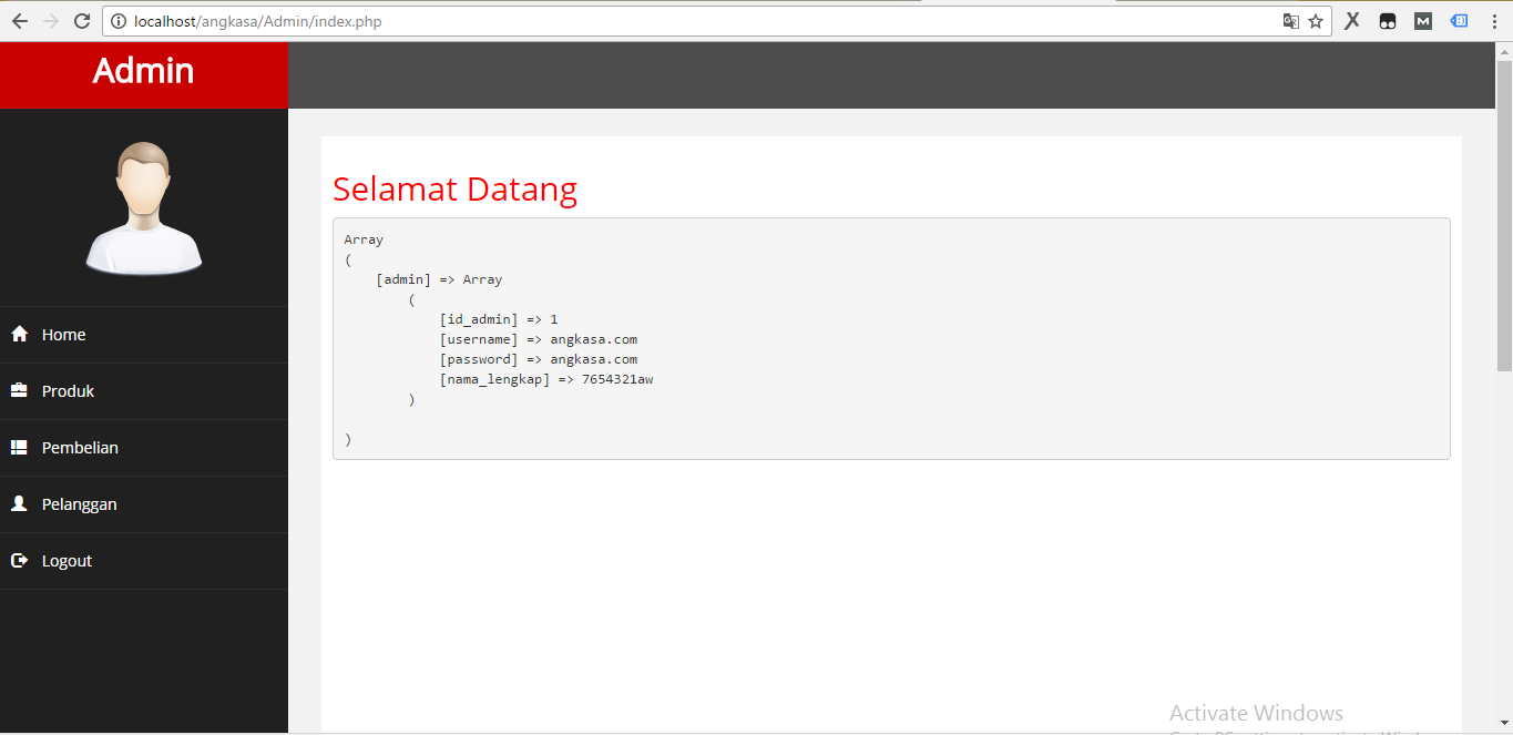 Source Code admin dashboard PHP &amp; MYSQLI Tambah pintar