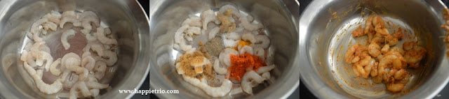 Step 1 - Prawn Pepper Roast Recipe | Iral Milagu Varuval Recipe