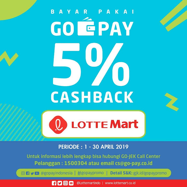 #LotteMart - #Promo Cashback 5% Bayar Pakai GOPAY (s.d 30 April 2019) #LotteMart - #Promo Cashback 5% Bayar Pakai GOPAY (s.d 30 April 2019)