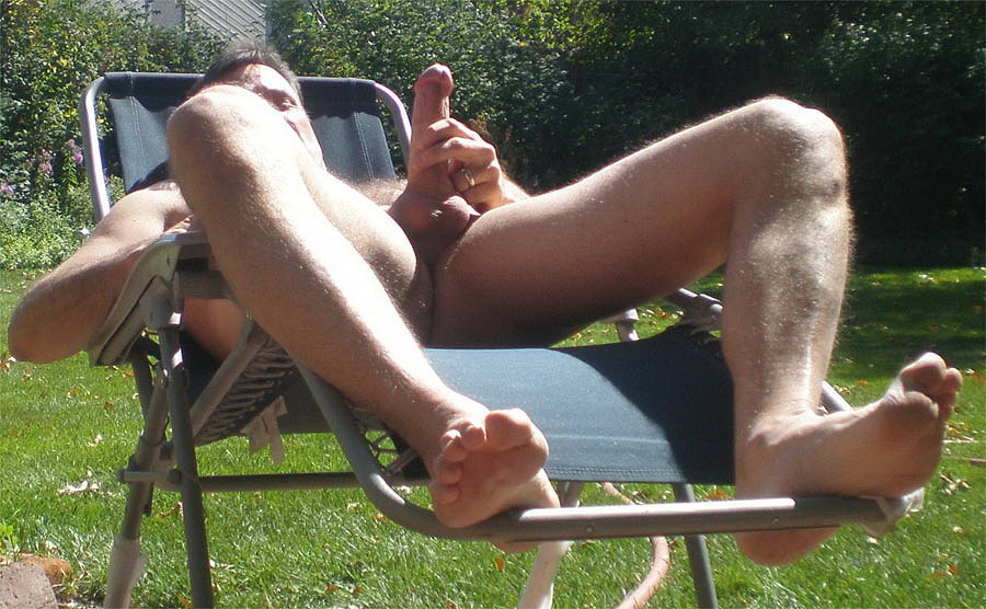 The great outdoors: men naked ouside.