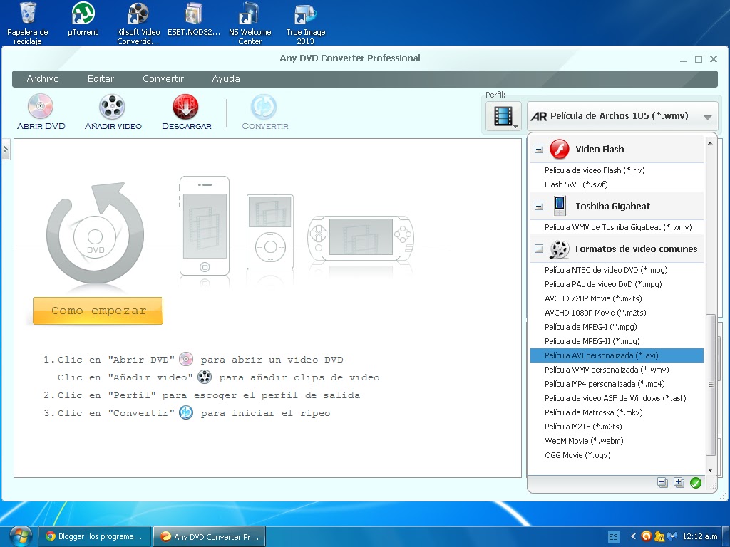 los programas para descargar como cambiar formato de video