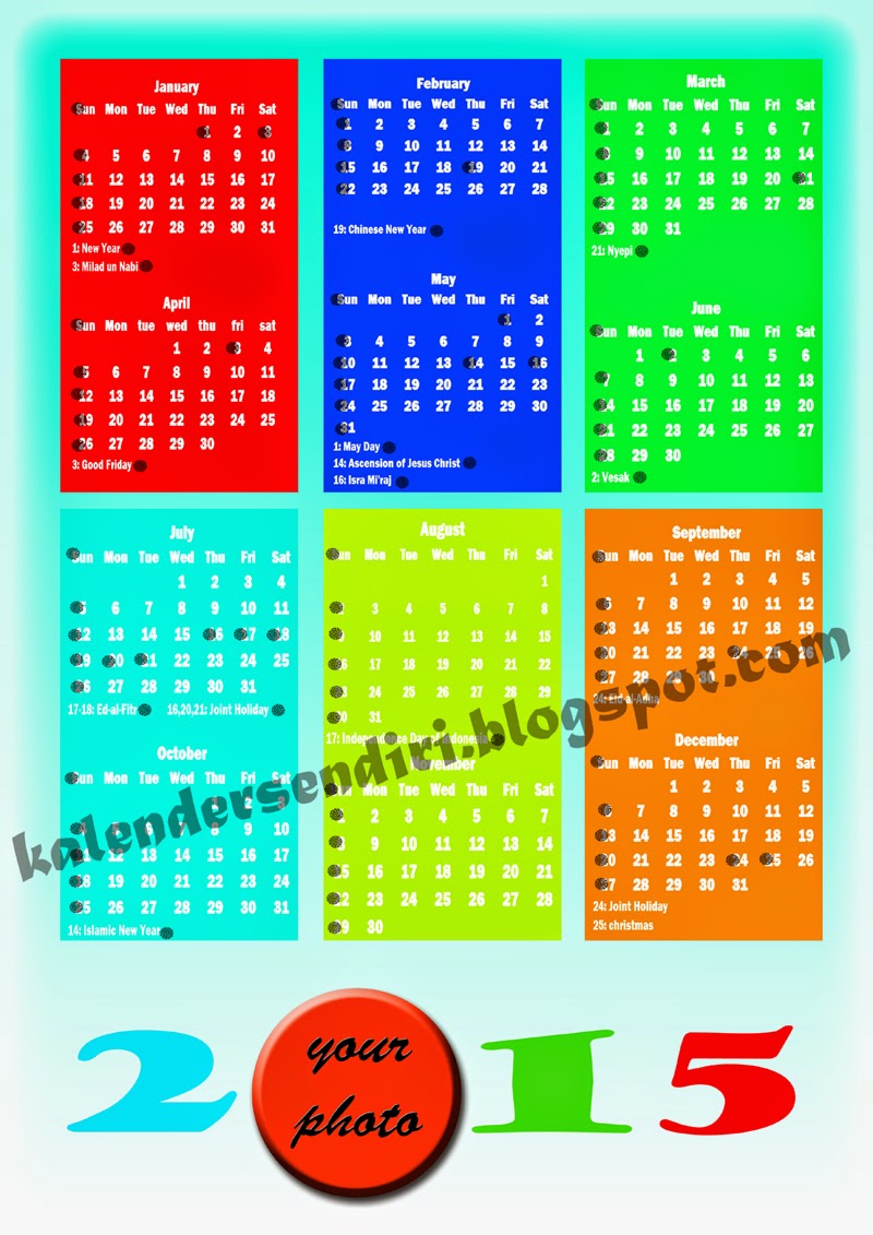 Kalender Dinding Kosong Format 4 - Kalender Sendiri