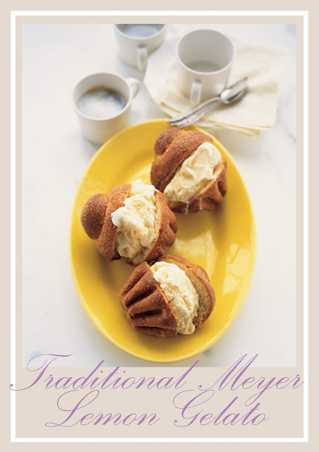 Traditional-Meyer-Lemon-Gelato Sicilian Traditional Meyer Lemon Gelato for dessert.