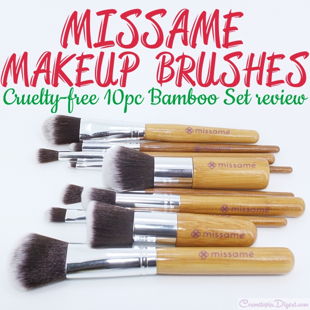 Missame 10pc Cruelty free Bamboo Makeup Brush Set review 