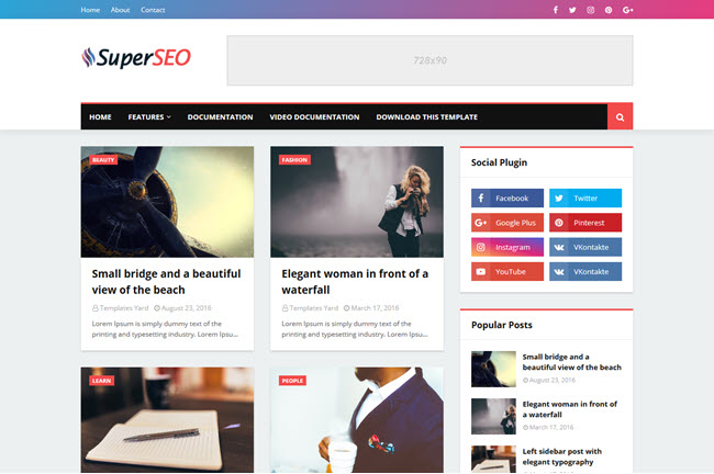 Super Seo - Blogger Template