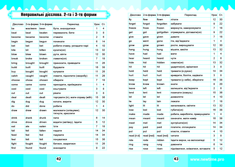 Таблица неправильного глагола учебник. Неправильные глаголы Старлайт 8 класс. Неправильные глаголы английского языка. Неправильные глаголы англий. Таблица неправильных глаголов.