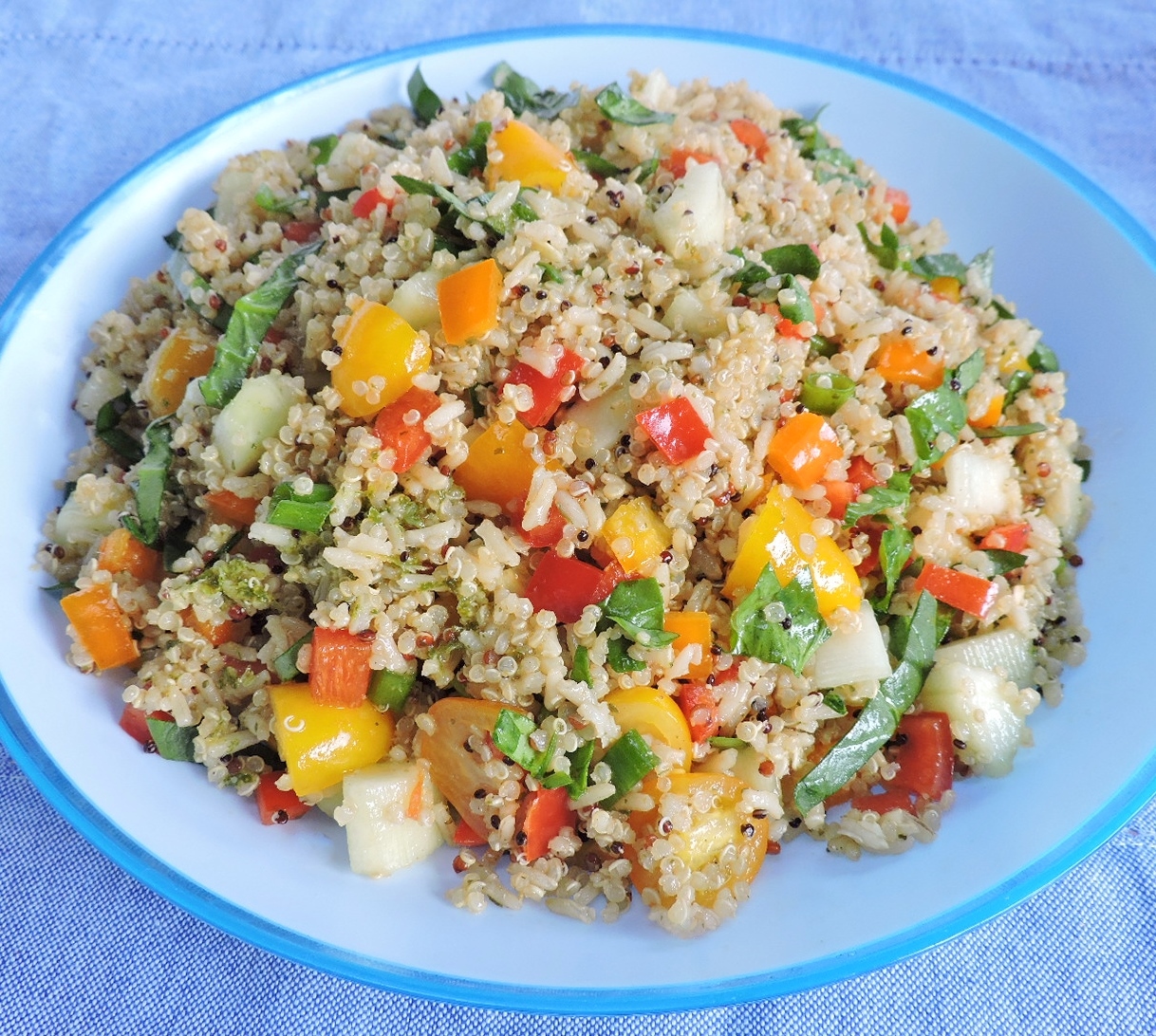 Colorful Quinoa Brown Rice Salad