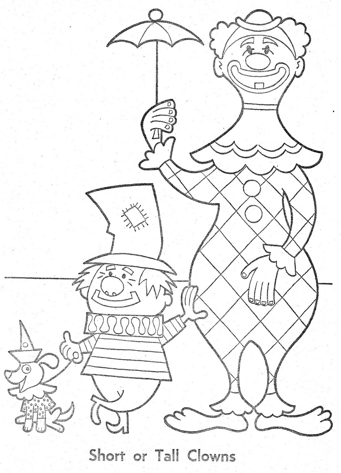 desenhos de palhaÇos para colorir sÓ escola