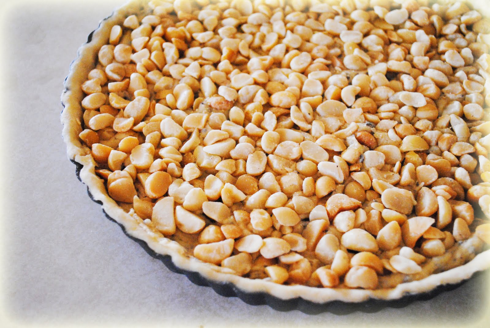 Delicious Dixie chocolate macadamianut tart