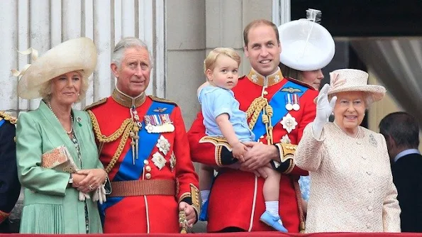 A royal tradition - George's first royal balcony appearance was in June 2015.