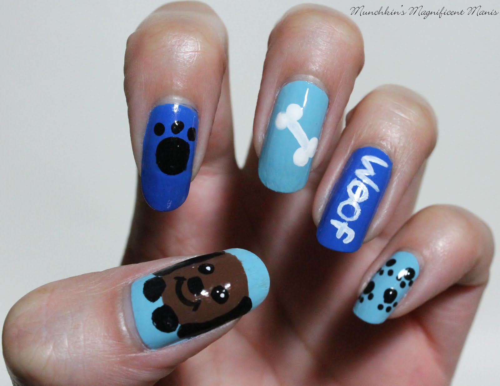 Munchkin’s Magnificent Manis Woof Woof Puppy Nail Design