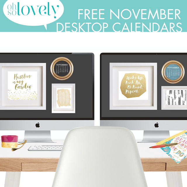 FREEBIES  //  NOVEMBER DESKTOP WALLPAPERS, Oh So Lovely Blog