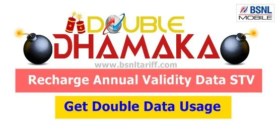 Double data usage offer on BSNL 3G annual data stvs