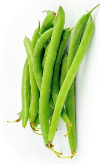 green beans on white background green beans on white background