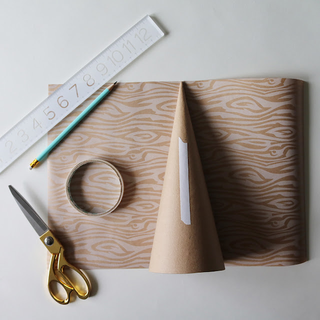 the creative bag blog Wrapping Paper DIY idea Jewellery Display Cones