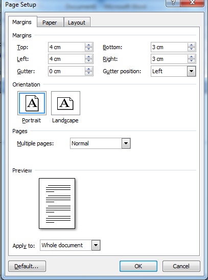 Cara merubah ukuran inchi ke cm di word 2013