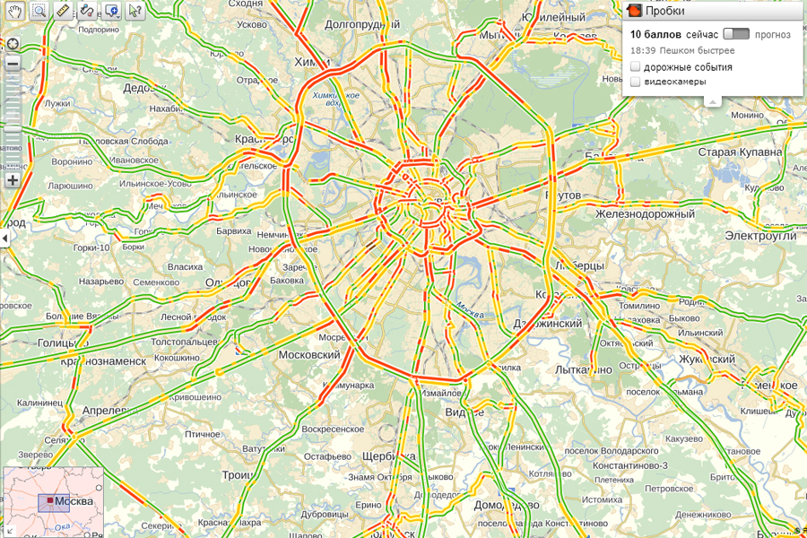 Москва пробки 10 баллов