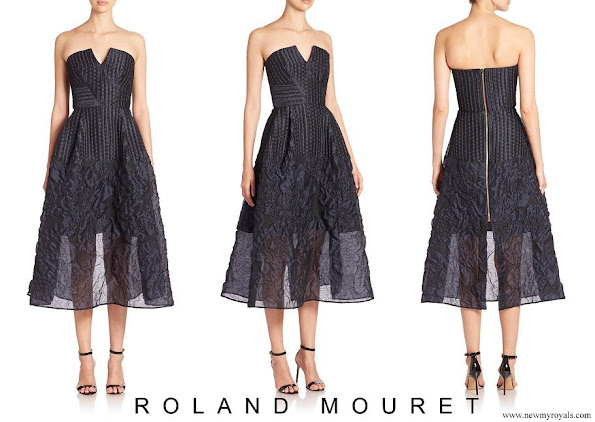 Meghan Markle wore Roland Mouret Blue Aldrich Silk blend Dress