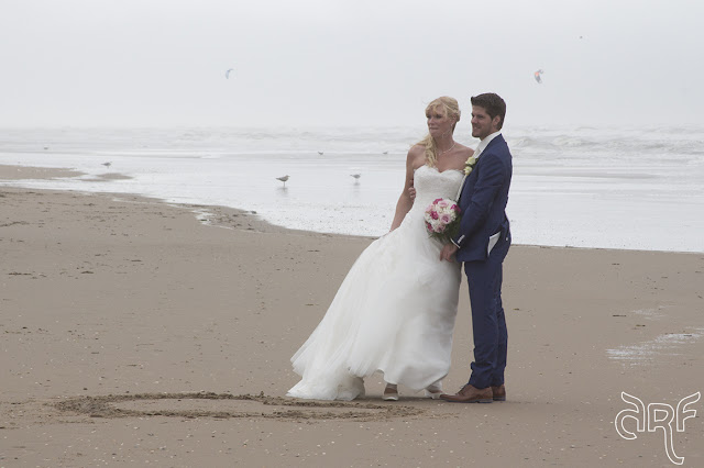 bridal couple on the beach
