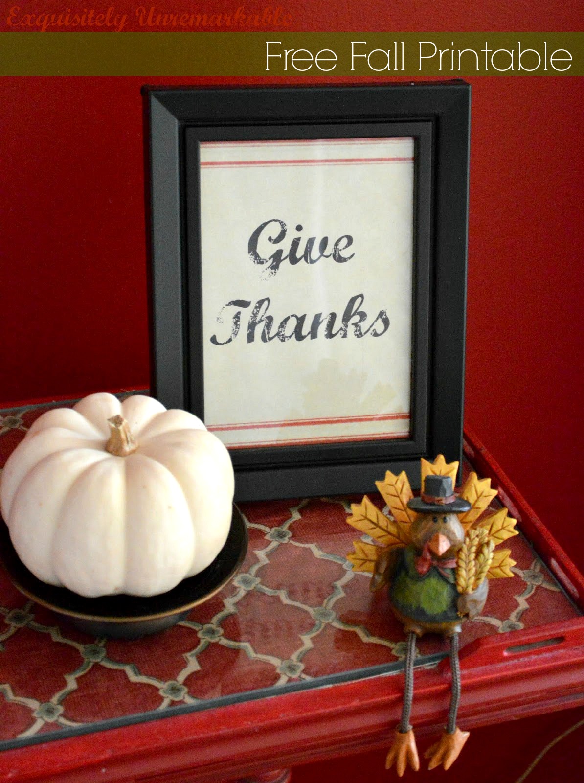 Simple Cottage Style Fall Give Thanks Printable