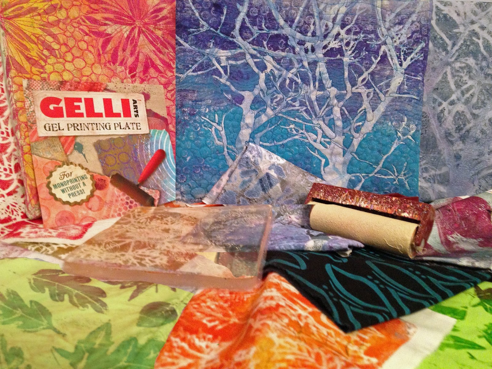 Printing Fabric with a Gelli® Plate