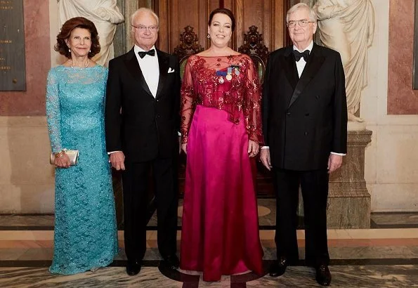 Queen Silvia wore a lace gown at award ceremony. Nina Stemme has been announced as the recipient of the 2018 Birgit Nilsson Prize