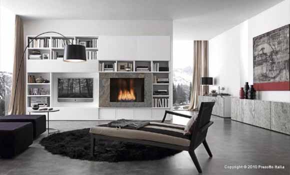 Desain Interior Ruang Tamu Modern Dari Presetto Italia 