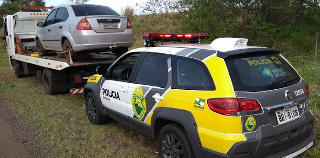 Iretama: PM recupera veículo roubado em Floresta