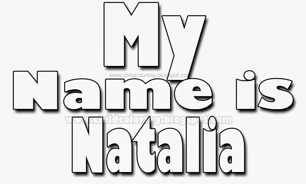Name Coloring Pages Natalia Coloring Pages