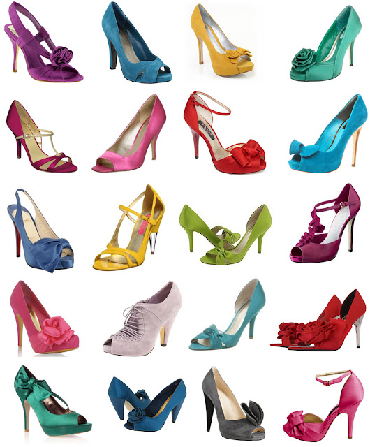 The Colorful White: Colorful Wedding Shoes