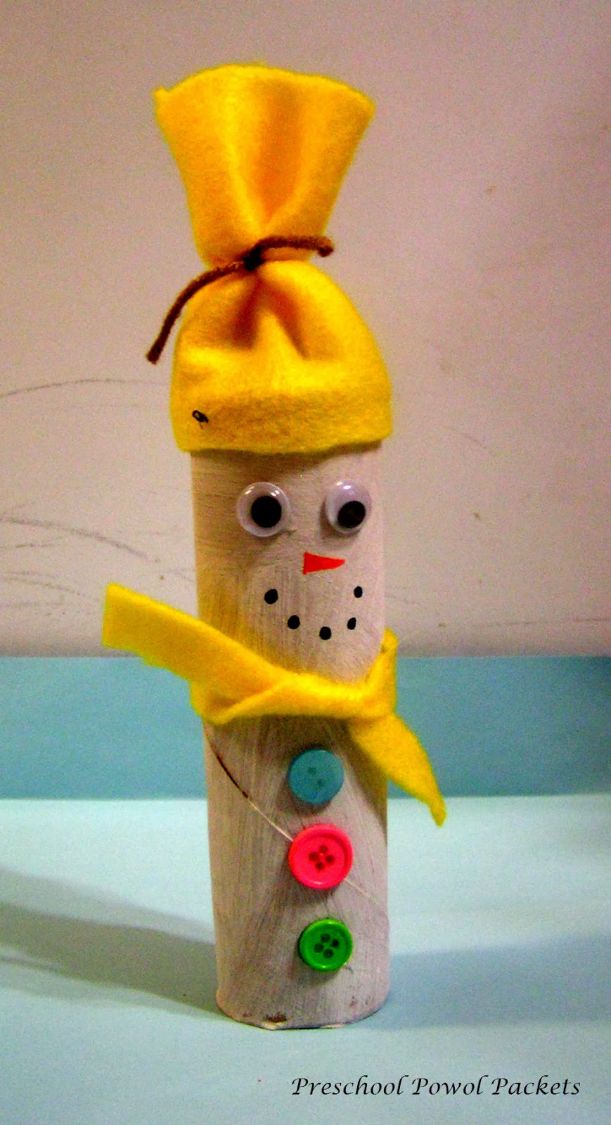 Paper Towel Roll Snowmen Craft | Preschool Powol Packets