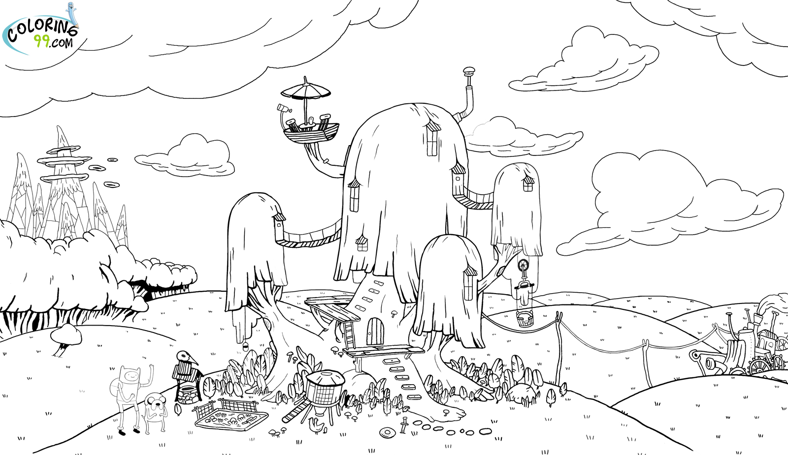 Adventure Time Coloring Pages | Team colors