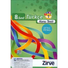 Zirve 8.Sınıf TEOG-1 Türkçe Konu Testi (2016) Zirve 8.Sınıf TEOG-1 Türkçe Konu Testi (2016)