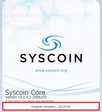 Cargando Monedero Syscoin SYS Cómo Guardar Criptomoneda Syscoin (SYS)