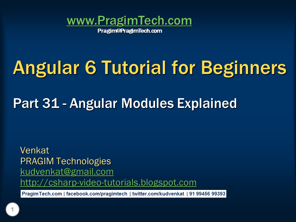 Sql server and c video tutorial angular modules explained slides
