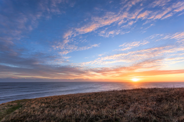 Sunrise colours from the coast of Seaham North east coast sunrise from the cliffs at Seaham near Sunderland