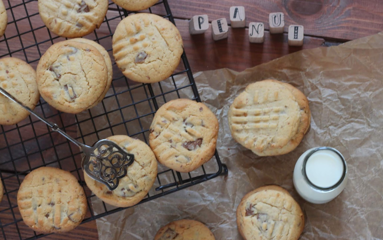Erdnussbutter-Schokoladen-Cookies