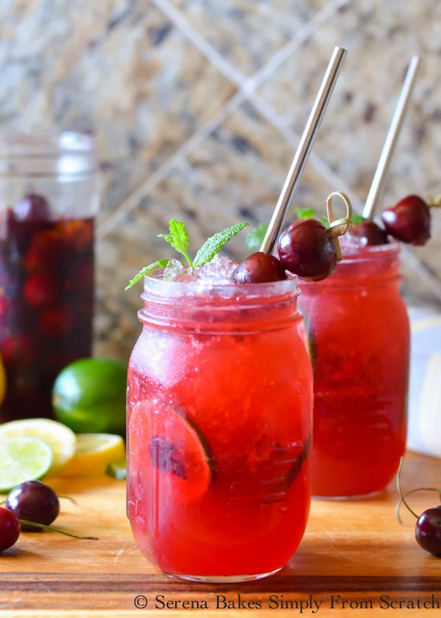 Whiskey Cherry Smash | Serena Bakes Simply From Scratch