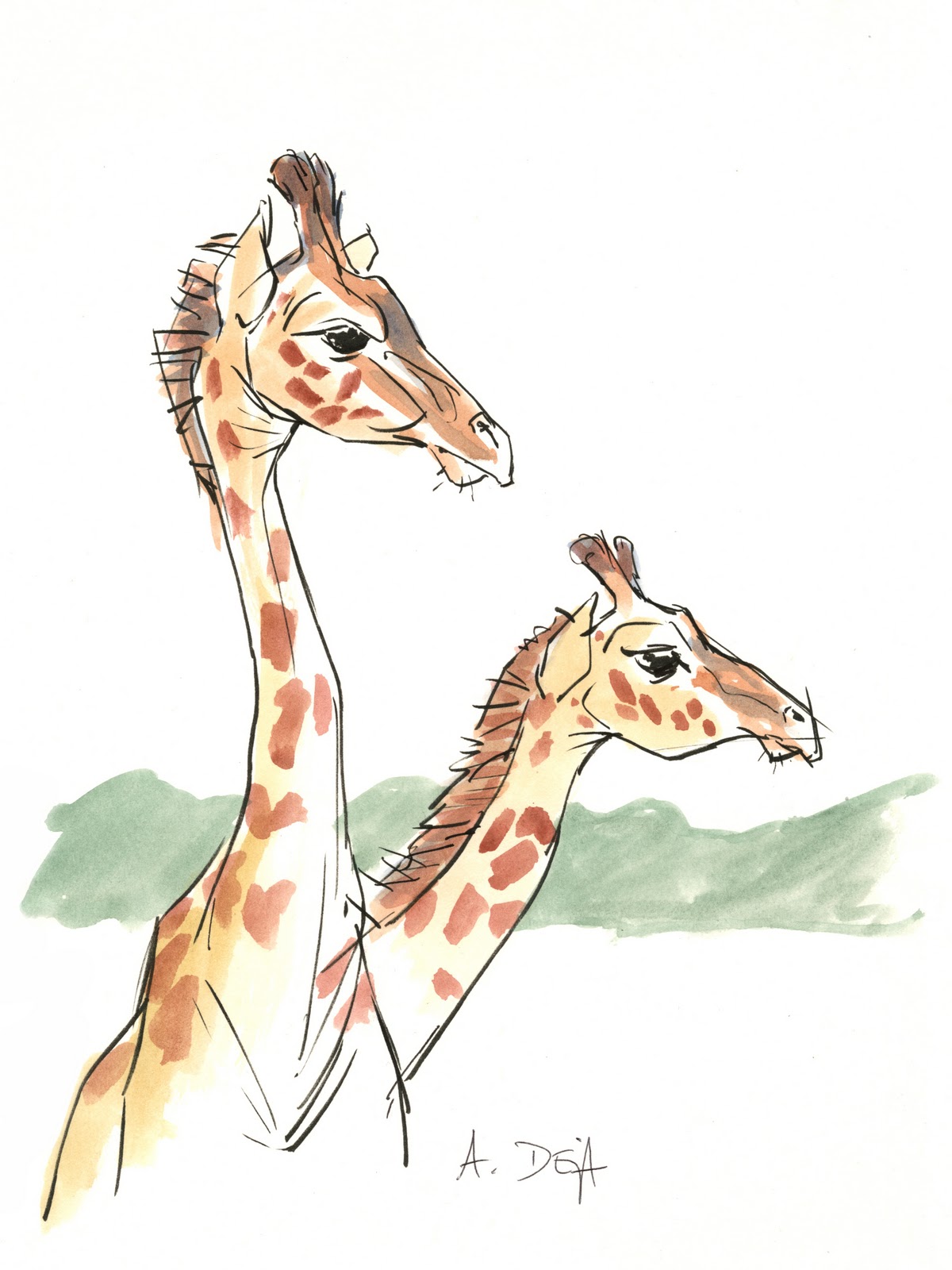 Жираф с крыльями рисунок