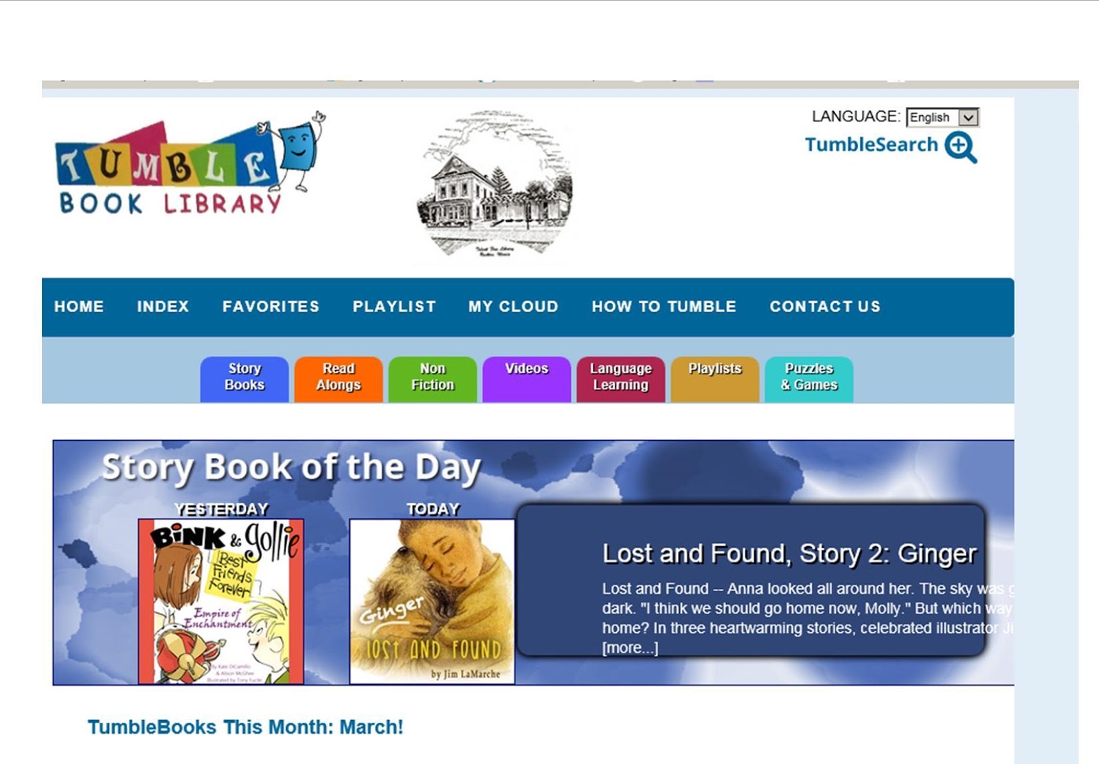 Check Out Our TumbleBooks Collection! Talcott Library