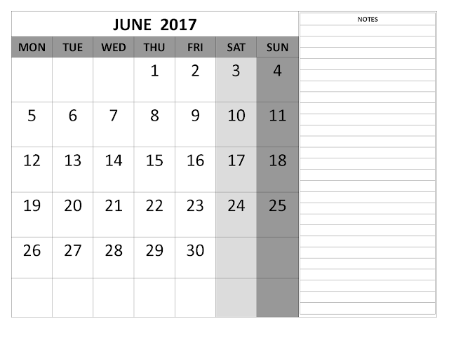 June 2017 Calendar, June calendar 2017, June 2017 Printable Calendar, June 2017 calendar Printable, June 2017 Blank Calendar, June 2017 Calendar with Holidays